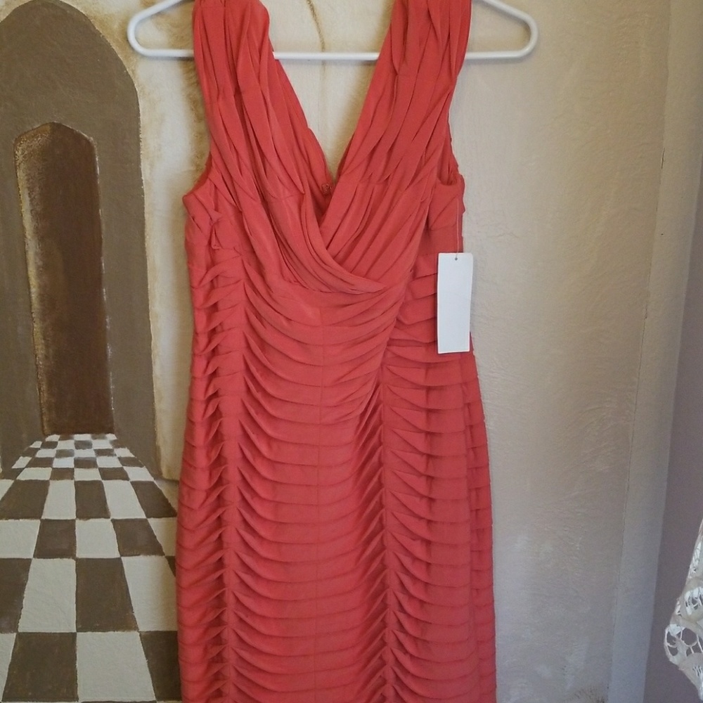 Burnt Orange rouched dress
